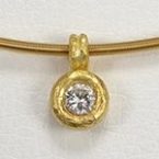 Anhänger in 900/000 Gelbgold für Brillant