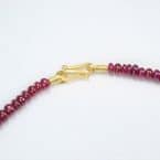 Rubin-Rondell-Kette mit 750er Gelbgold-Verschluss