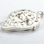Medaillon Silber mit Granaten