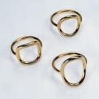 Ringe Silber, feingoldplattiert Offen