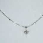 Kette Weißgold mit Anhänger, 1,3ct Princess MG